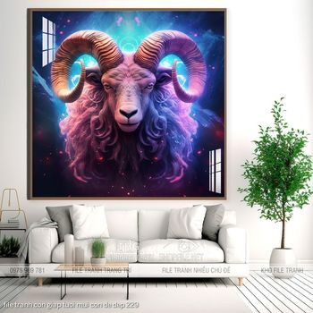 file tranh con giap tuoi mui con de dep 229