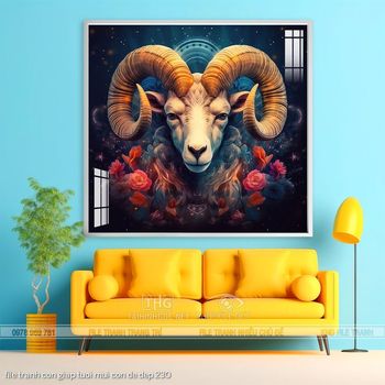 file tranh con giap tuoi mui con de dep 230