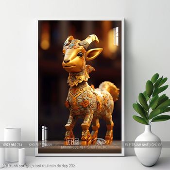 file tranh con giap tuoi mui con de dep 232