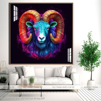 file tranh con giap tuoi mui con de dep 237