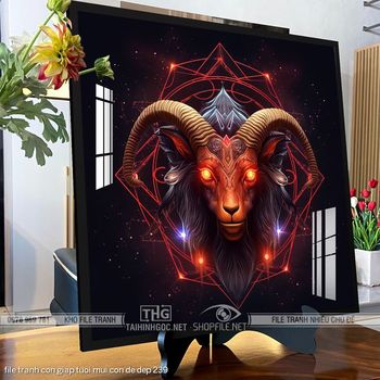 file tranh con giap tuoi mui con de dep 239