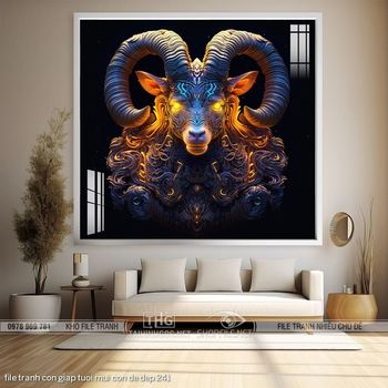 file tranh con giap tuoi mui con de dep 241