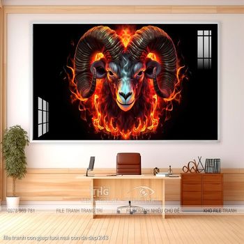 file tranh con giap tuoi mui con de dep 243