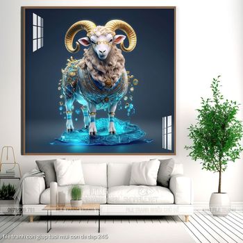 file tranh con giap tuoi mui con de dep 245