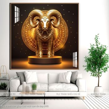 file tranh con giap tuoi mui con de dep 246