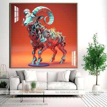 file tranh con giap tuoi mui con de dep 249