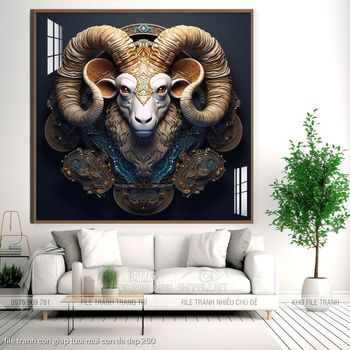 file tranh con giap tuoi mui con de dep 250