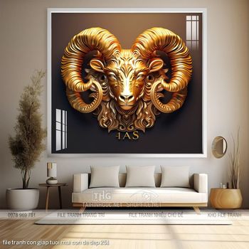 file tranh con giap tuoi mui con de dep 251