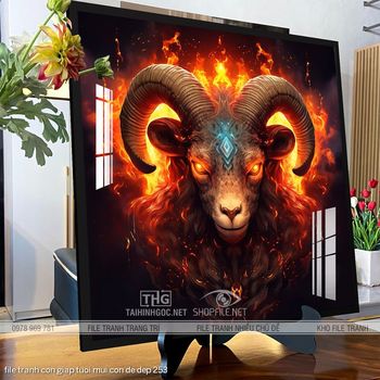 file tranh con giap tuoi mui con de dep 253