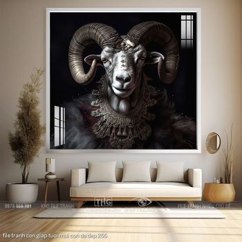 file tranh con giap tuoi mui con de dep 255