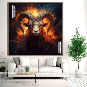 file tranh con giap tuoi mui con de dep 256