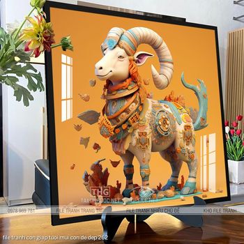 file tranh con giap tuoi mui con de dep 262