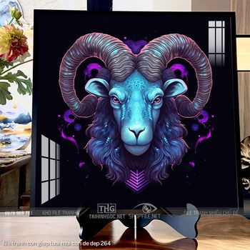 file tranh con giap tuoi mui con de dep 264