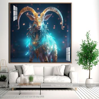 file tranh con giap tuoi mui con de dep 268