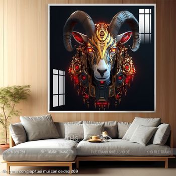 file tranh con giap tuoi mui con de dep 269