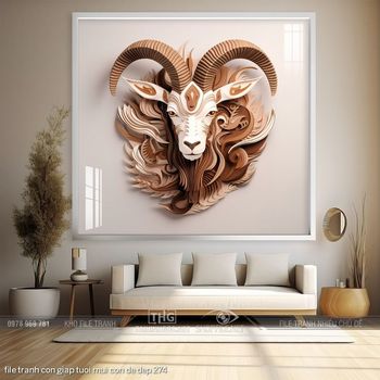 file tranh con giap tuoi mui con de dep 274