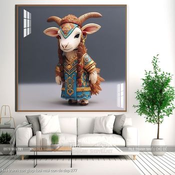 file tranh con giap tuoi mui con de dep 277