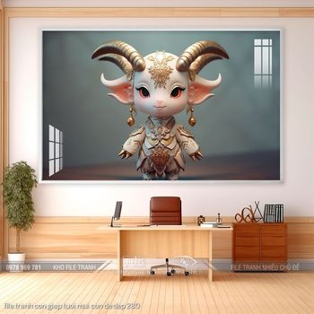 file tranh con giap tuoi mui con de dep 280