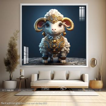 file tranh con giap tuoi mui con de dep 283