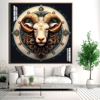 file tranh con giap tuoi mui con de dep 285