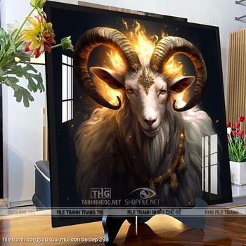 file tranh con giap tuoi mui con de dep 293