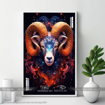 file tranh con giap tuoi mui con de dep 294