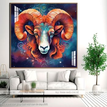 file tranh con giap tuoi mui con de dep 295