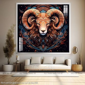 file tranh con giap tuoi mui con de dep 296