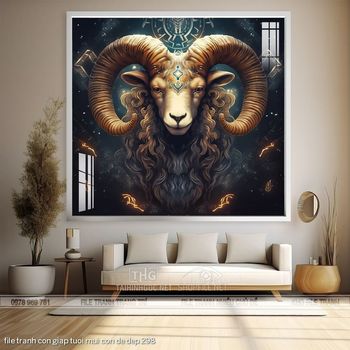 file tranh con giap tuoi mui con de dep 298