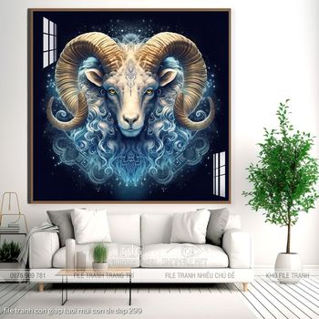 file tranh con giap tuoi mui con de dep 299