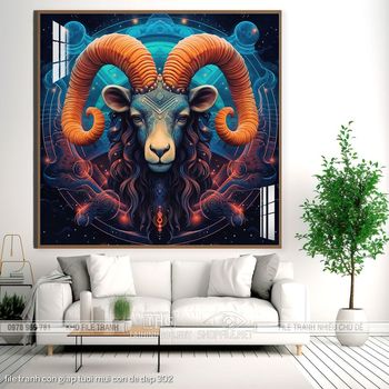 file tranh con giap tuoi mui con de dep 302