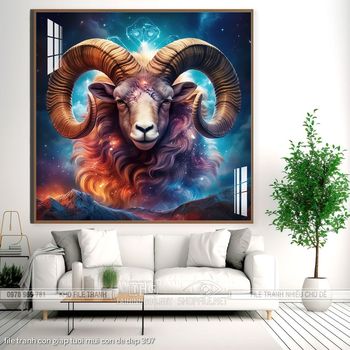 file tranh con giap tuoi mui con de dep 307