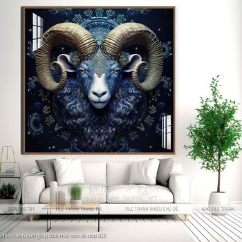 file tranh con giap tuoi mui con de dep 312