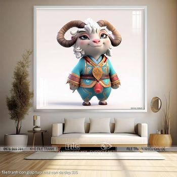 file tranh con giap tuoi mui con de dep 315