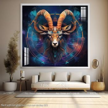 file tranh con giap tuoi mui con de dep 323