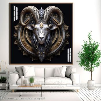 file tranh con giap tuoi mui con de dep 325