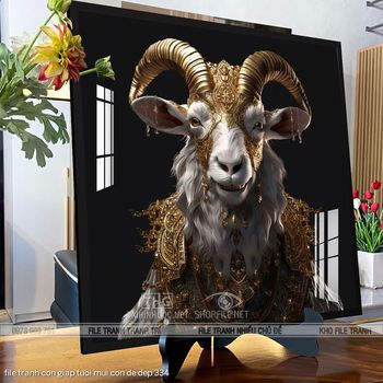 file tranh con giap tuoi mui con de dep 334