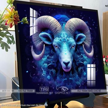 file tranh con giap tuoi mui con de dep 338