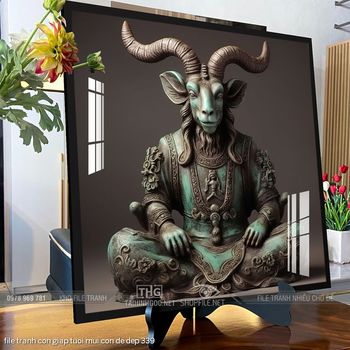 file tranh con giap tuoi mui con de dep 339