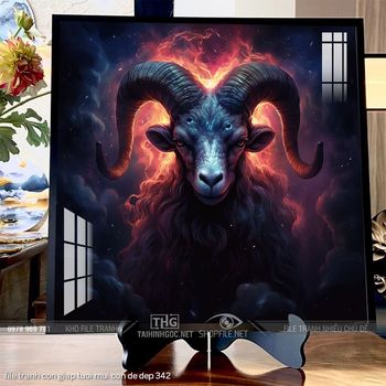 file tranh con giap tuoi mui con de dep 342