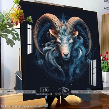 file tranh con giap tuoi mui con de dep 348