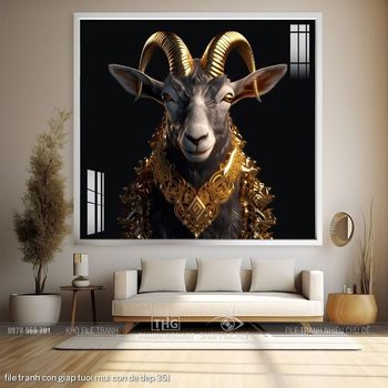 file tranh con giap tuoi mui con de dep 351