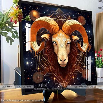 file tranh con giap tuoi mui con de dep 352