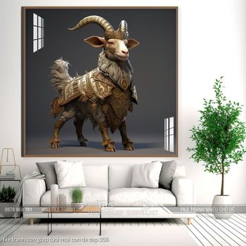 file tranh con giap tuoi mui con de dep 356