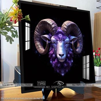 file tranh con giap tuoi mui con de dep 359