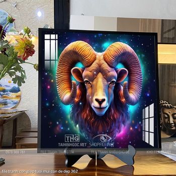 file tranh con giap tuoi mui con de dep 362