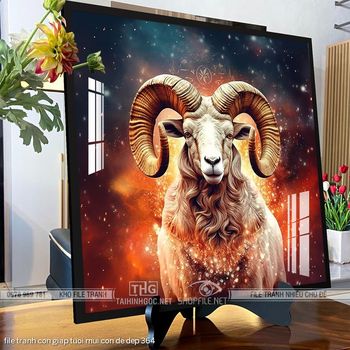 file tranh con giap tuoi mui con de dep 364