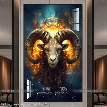 file tranh con giap tuoi mui con de dep 370