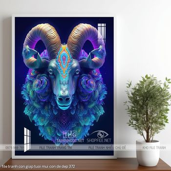 file tranh con giap tuoi mui con de dep 372