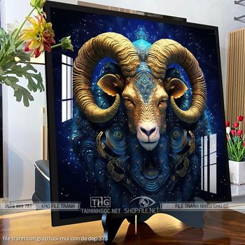 file tranh con giap tuoi mui con de dep 373